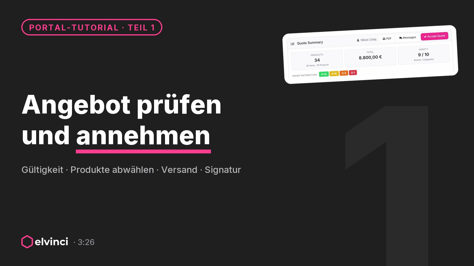 So prüfen und akzeptieren Sie Ihr Angebot